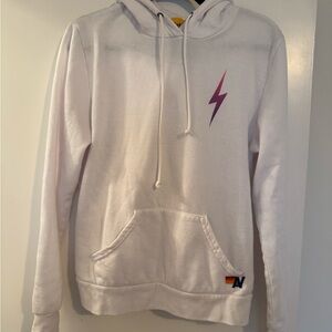 White Hoodie with Lightning Bolt